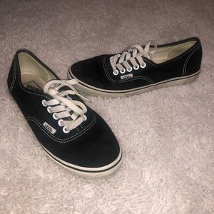 Vans size 7 low profile black tie up